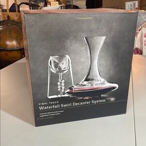 Williams Sonoma Waterfall Swirl Decanter System